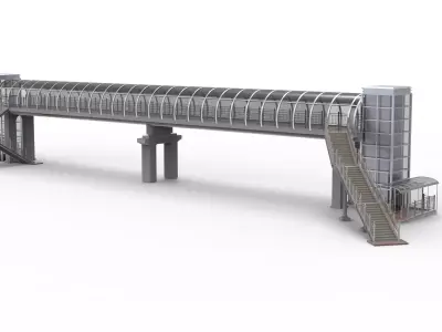 Overpass bridge 3D model