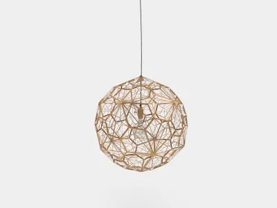 Modern metal copper pendant lamp 3D model
