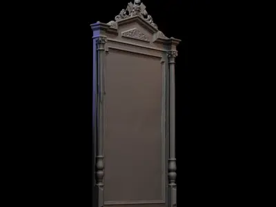 Furniture 048 wooden mirror frame 3D print model
