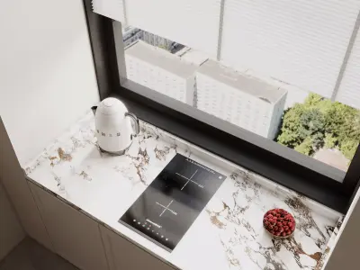 living room dining room interior scenes 31 3D model