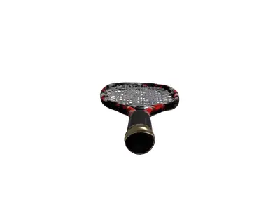 Professional Tennis Racket 3D Model Low-poly 3D model