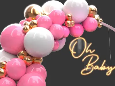 Balloon Arch 1 3D model