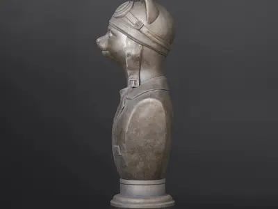 Cat Pilot Bust Satanas 3D model