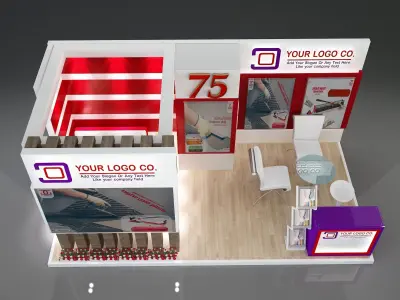 Booth Exhibition Stand a203b 3D model