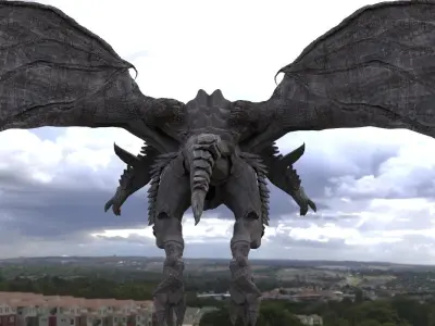 Dragon gargoyle 3D model