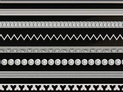 Ornament Pack Vol 19 - Medieval Gothic Romanesque Baroque 3D model