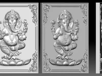 lord Ganesha ji wallart for 3d printing 3D print model