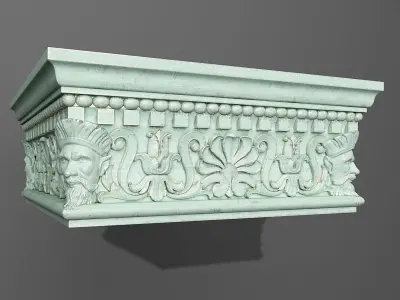 Capital ornate shelf 3D print model
