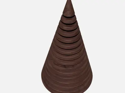 Wood tree decor 2 Low-poly 3D model