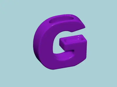 Vase G - Alphabet Vases Collection Letters - STL Printable 3D print model