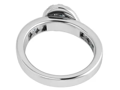 Pear Halo Ring 4374 3D print model