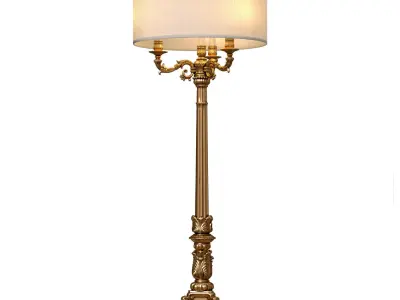 Jonathan lighting Gold Classical European traditional Floor lamp 3D model
