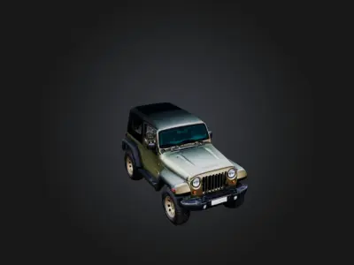 jeep car 2 Low-poly 3D model