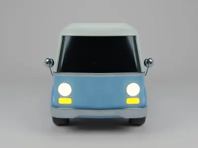 Pick Up 3D Illustration Low-poly 3D model