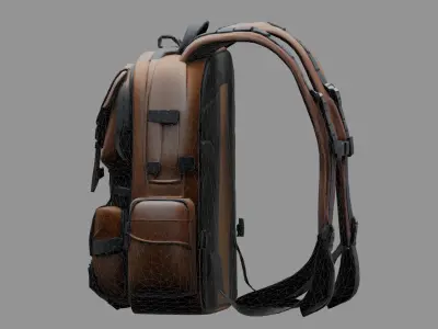 Stylized Backpack BP20 Low-poly 3D model