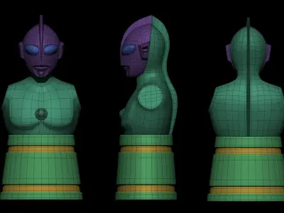 Ultraman Bust Free 3D model