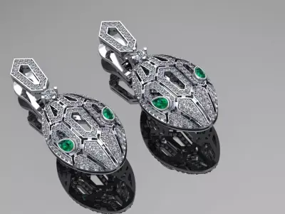 Serpenty Earrings 3D print  3D print model