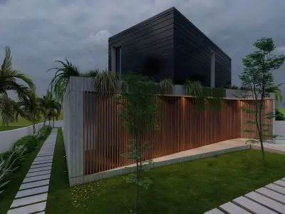 Minimalistand and brutalist House 3D model