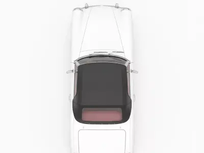 A White Classic Convertible 3D model