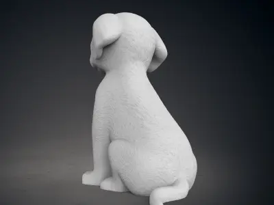 Cute Golden Retriever Puppy 3D print model
