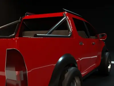 Toyota Hilux Low-poly 3D model by sinamozafari