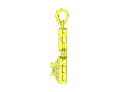 A7788 Luxury Korean Style Diamond Women Pendant 3D print model