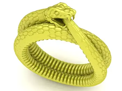 Luxury Snake Ring 3D Model for Jewelry Casting  4051 3D print model