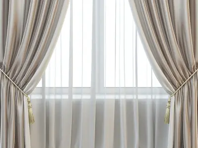 Set 18 Curtains 3D model