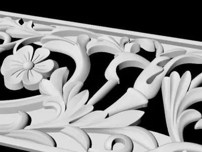 Central decor ornament for furniture 3D model 537