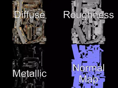 Futuristic Control Panel model pack Low-poly 3D model