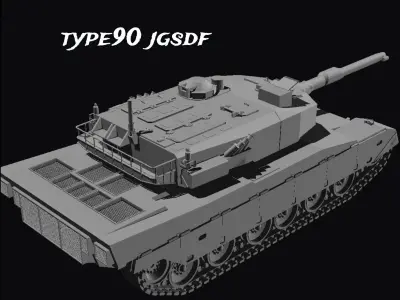 Type 90 mbt jgsdf 3D print model