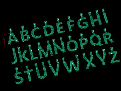 AtoZ Letters Alphabets Wooden Texture Pendants 3D Print Models 3D print model