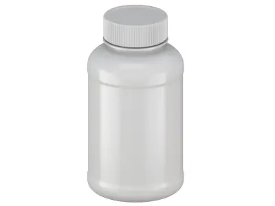 Plastic Bottle White 01 3D model
