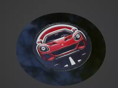 Car Medallion 3D print model 12