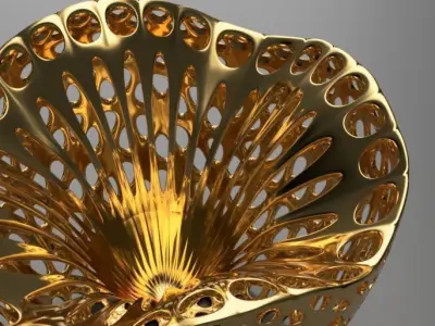 Decorative vase 2 peces LS design 3D model