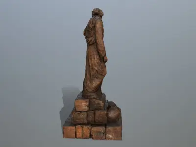 statue 5 chinese Low-poly 3D model