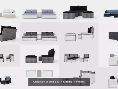 Collection of Sofa Set - 4 Models