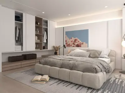 Modern Bedroom Scene 31 3D model