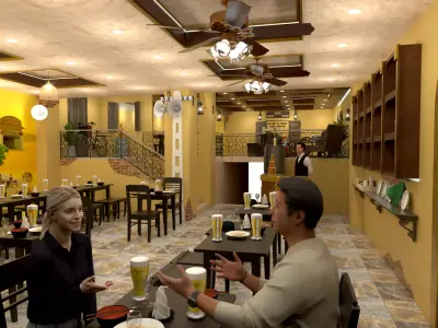 beer restaurant 3D model