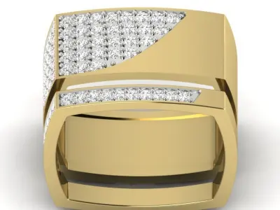  Couple Band Ring 3dm stl render  3D print model