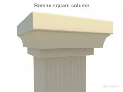 Roman Square column 3D model