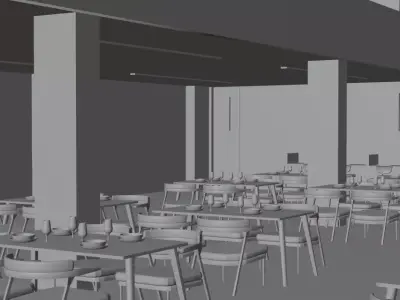 Restaurant interior design  3D model