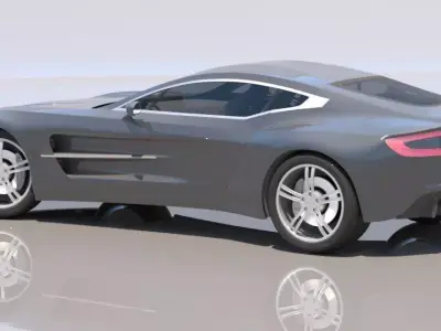 Aston Martin One-77 Gray Edition Low-poly 3D model