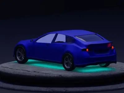 Tesla 2016 Low-poly 3D model