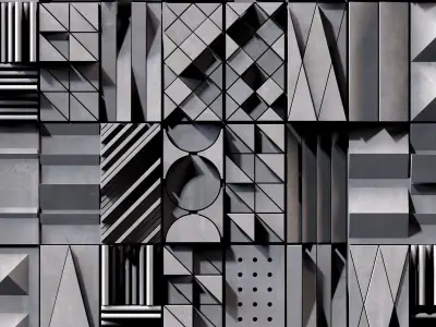 Stone wallcovering decor n3 3D model