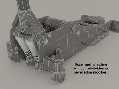 Garage car jack Low-poly 3D model