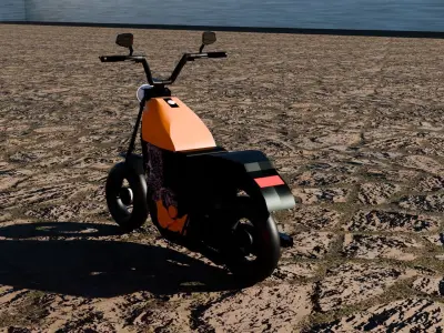 Car and motorcycle 3D model