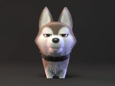 Cartoon cute puppy 3D model