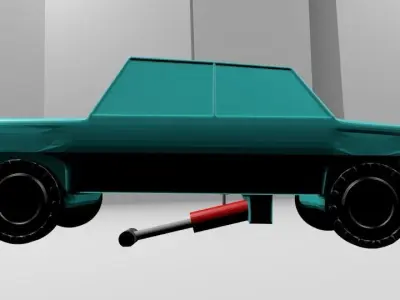 Flying Car Low-poly 3D model