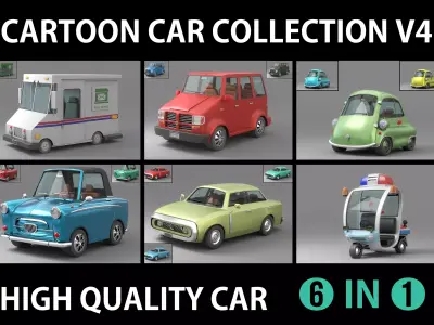 Cartoon Car Collection V4 3D model